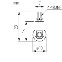 Контактный элемент роликовый наконечник, 4-48UNF D=10 мм рулон, дюйм (901991)