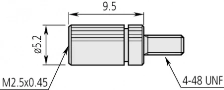 Переходник индикатора контактной точки 4-48 UNF на M2,5x0,45 (21AAA011)