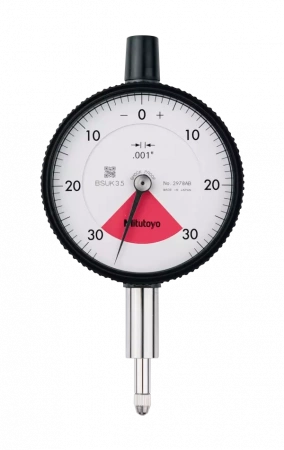 Индикатор часового типа, плоская задняя часть, тип ANSI/AGD, один оборот, ударопрочный и пылезащищенный, 0,06", 0,001" (2978AB)