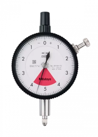 Индикатор часового типа, с задним креплением, тип ANSI/AGD, один оборот, подшипник с драгоценными камнями, ударопрочный и пылезащитный, 0,008", 0,0001" (2910A-72)