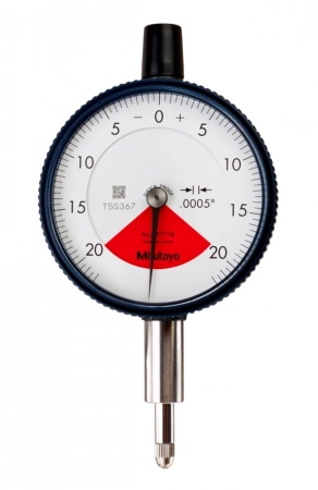 Индикатор часового типа, плоская задняя часть, тип ANSI/AGD, один оборот, ударопрочный и пылезащищенный, 0,04", 0,0005" (2977AB)