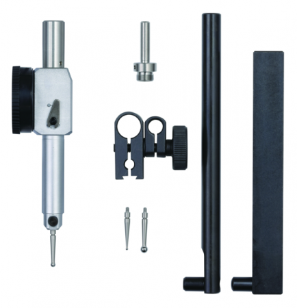 Индикатор циферблатный, карманного типа, полный комплект, 0,01", 0,0001", D=4/9,52 мм стержень, щупы, стержень, поворотный зажим (513-504-10T)