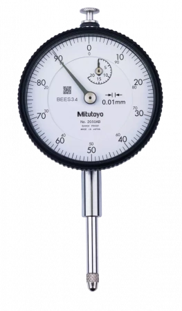 Индикатор часового типа, с задним ушком, подшипник с драгоценными камнями типа ISO, ударопрочный, 20 мм, 0,01 мм (2050A-19)