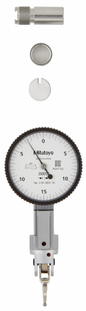 Индикатор циферблатный, универсальный, базовый набор, 0,03", 0,0005", стержень 4/9,52 мм, стилус (513-302-10E)