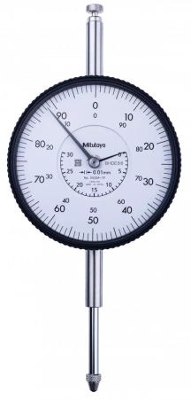 Индикатор часового типа, плоская задняя поверхность, подшипник с драгоценными камнями типа ISO, ударопрочный, 30 мм, 0,01 мм (3052AB-19)