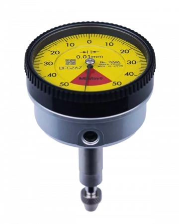 Индикатор часового типа, тип ISO, конструкция с задним плунжером, один оборот, ударопрочный, 1 мм, 0,01 мм (1960A)