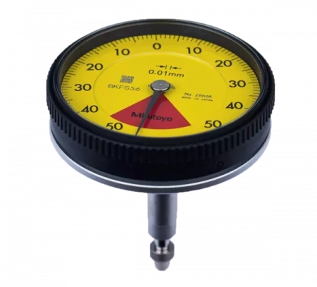 Индикатор часового типа, тип ISO, конструкция с задним плунжером, один оборот, ударопрочный, 1 мм, 0,01 мм (2960A)
